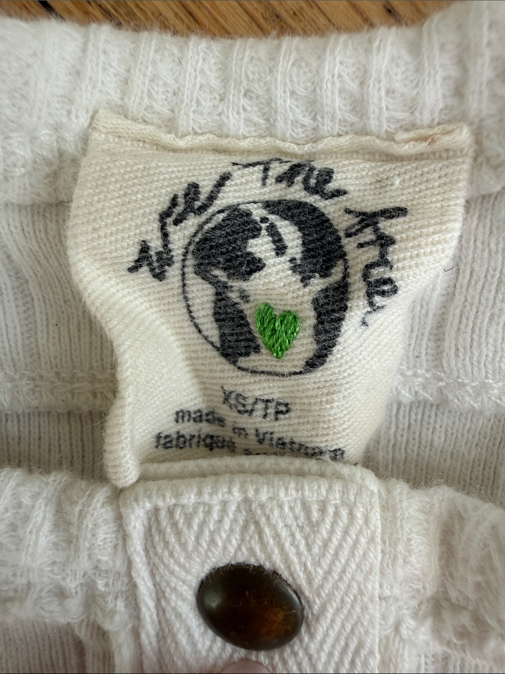 We The Free White Ribbed Henley Tank, sz. XS - Picture 2 of 4